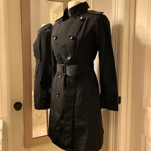 London Fog Long Sleeve Notched Collar Trench Coat